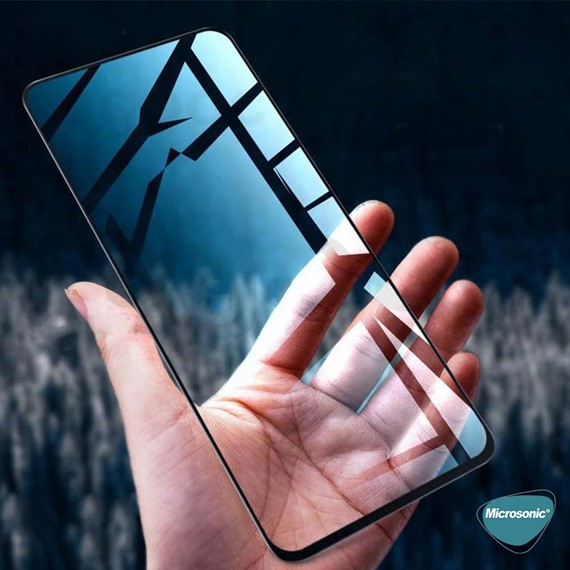 Microsonic Samsung Galaxy A53 5G Tam Kaplayan Temperli Cam Ekran Koruyucu Siyah 6