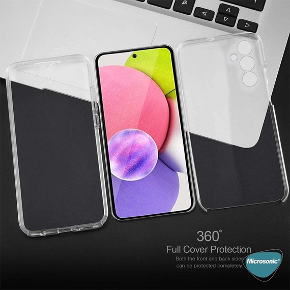 Microsonic Samsung Galaxy S23 Kılıf 6 Tarafı Tam Full Koruma 360 Clear Soft Şeffaf 2