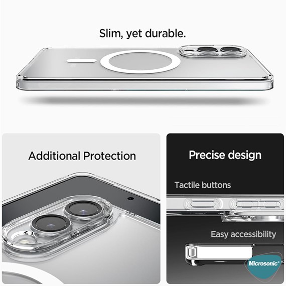 Microsonic Samsung Galaxy A56 Kılıf MagSafe Clear Soft Şeffaf 8
