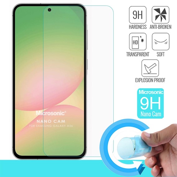 Microsonic Samsung Galaxy A56 Nano Glass Cam Ekran Koruyucu 2