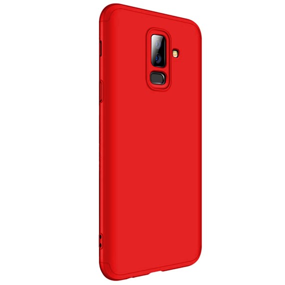 Microsonic Samsung Galaxy A6 Plus 2018 Kılıf Double Dip 360 Protective Kırmızı 2