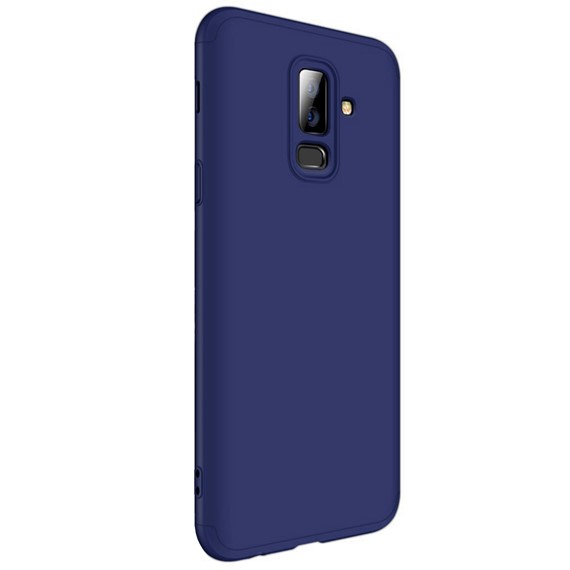 Microsonic Samsung Galaxy A6 Plus 2018 Kılıf Double Dip 360 Protective Lacivert 2