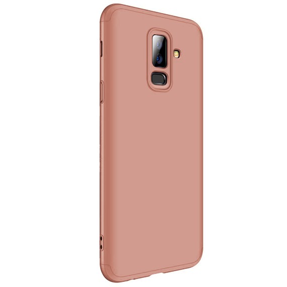 Microsonic Samsung Galaxy A6 Plus 2018 Kılıf Double Dip 360 Protective Rose Gold 2