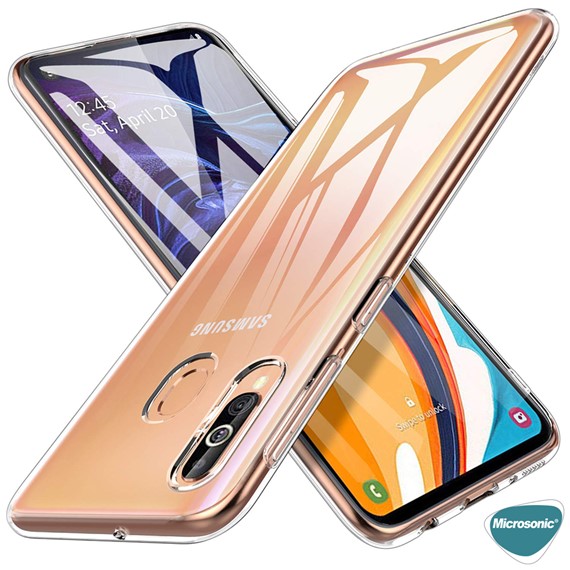 Microsonic Samsung Galaxy A60 Kılıf Transparent Soft Beyaz 3