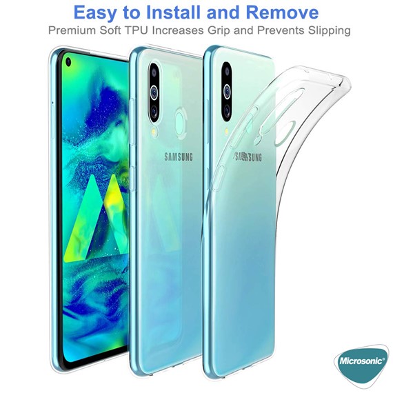 Microsonic Samsung Galaxy A60 Kılıf Transparent Soft Beyaz 5