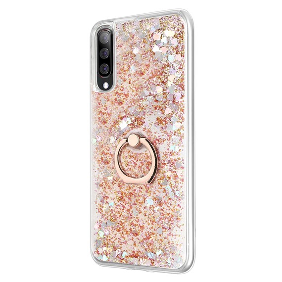 Microsonic Samsung Galaxy A30s Kılıf Glitter Liquid Holder Gold 2