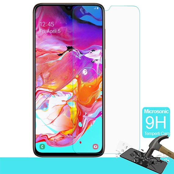 Microsonic Samsung Galaxy A70 Temperli Cam Ekran Koruyucu 1