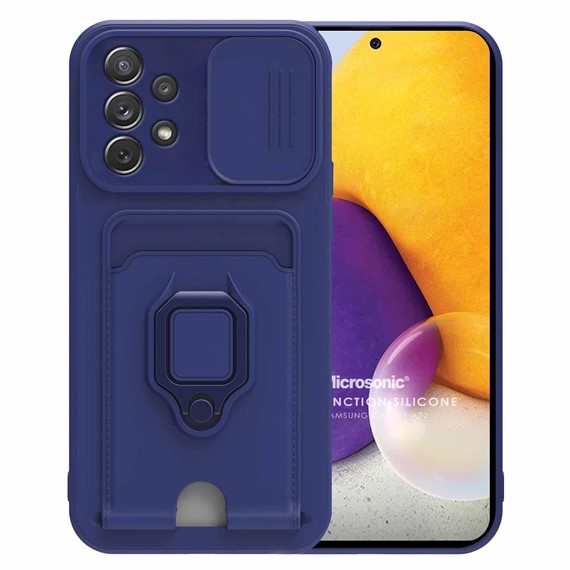 Microsonic Samsung Galaxy A72 Kılıf Multifunction Silicone Lacivert 1