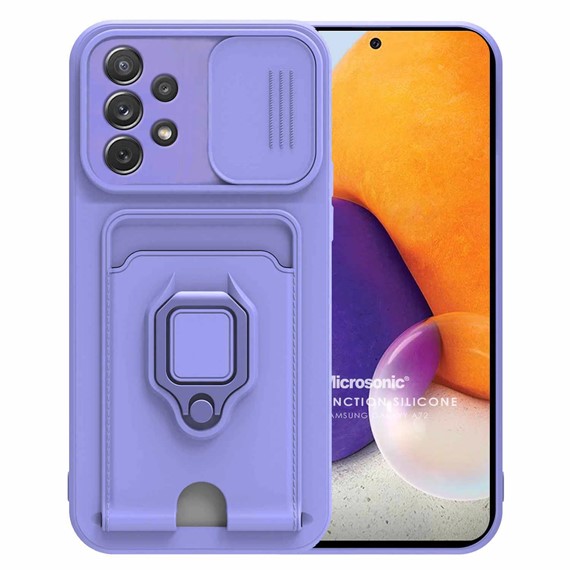 Microsonic Samsung Galaxy A72 Kılıf Multifunction Silicone Lila 1