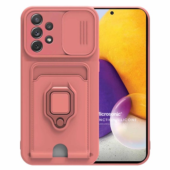 Microsonic Samsung Galaxy A72 Kılıf Multifunction Silicone Pembe 1