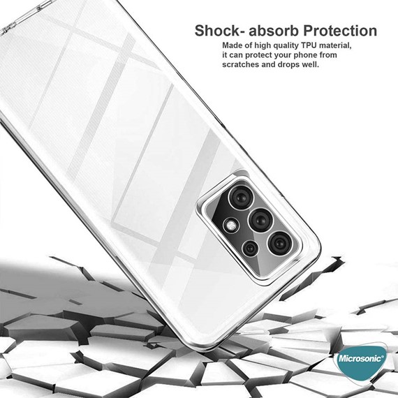 Microsonic Samsung Galaxy A73 5G Kılıf 6 Tarafı Tam Full Koruma 360 Clear Soft Şeffaf 5