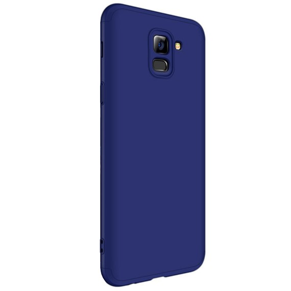 Microsonic Samsung Galaxy A8 2018 Kılıf Double Dip 360 Protective Lacivert 2