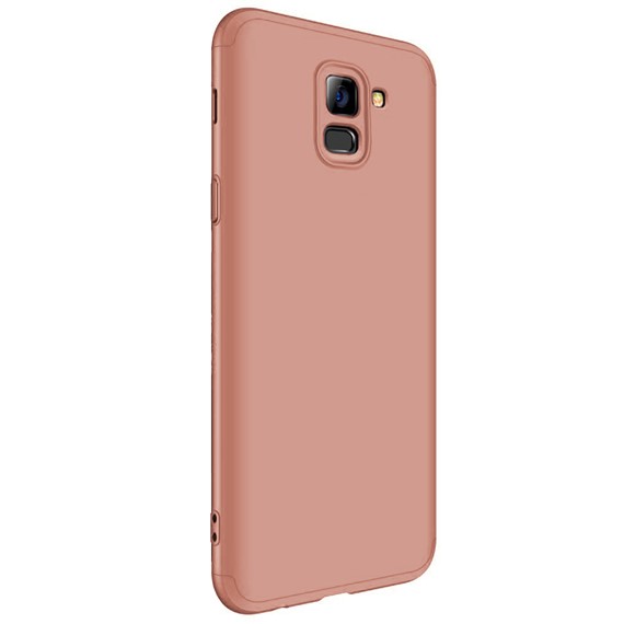 Microsonic Samsung Galaxy A8 2018 Kılıf Double Dip 360 Protective Rose Gold 2