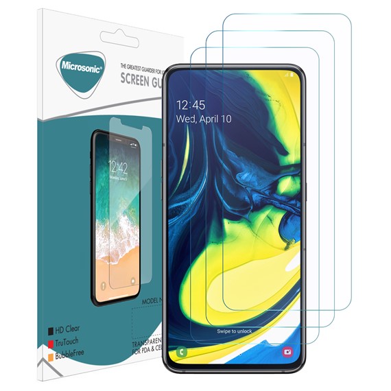 Microsonic Samsung Galaxy A80 Ekran Koruyucu Nano Cam 3 lü Paket 1