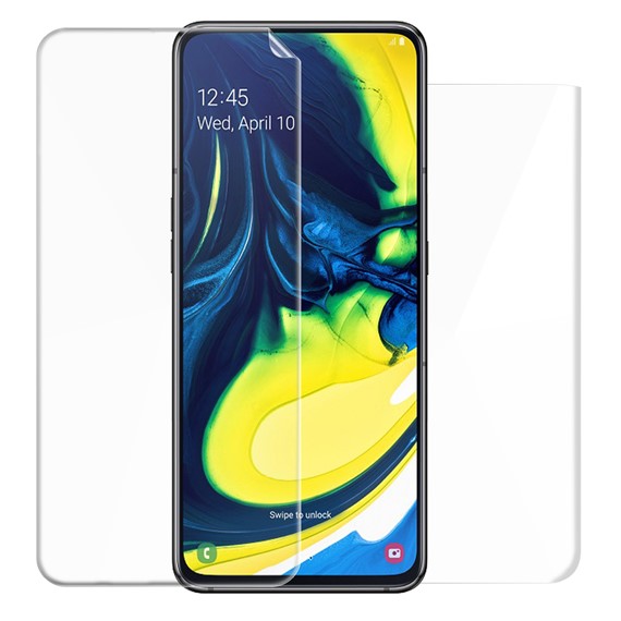 Microsonic Samsung Galaxy A80 Ön Arka Kavisler Dahil Tam Ekran Kaplayıcı Film 1