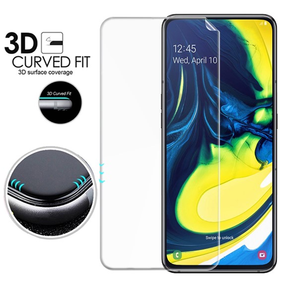 Microsonic Samsung Galaxy A80 Ön Arka Kavisler Dahil Tam Ekran Kaplayıcı Film 3