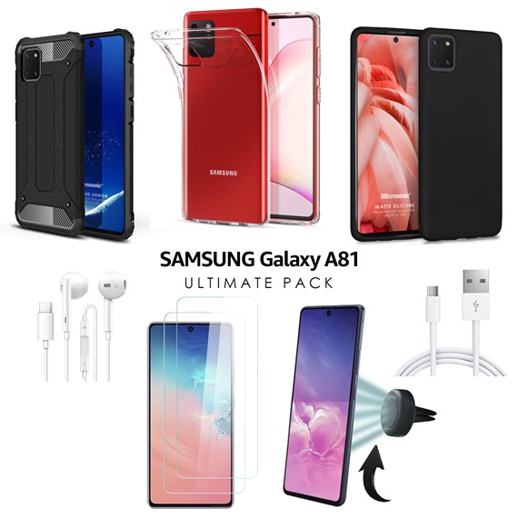 Microsonic Samsung Galaxy A81 Kılıf Aksesuar Seti 1