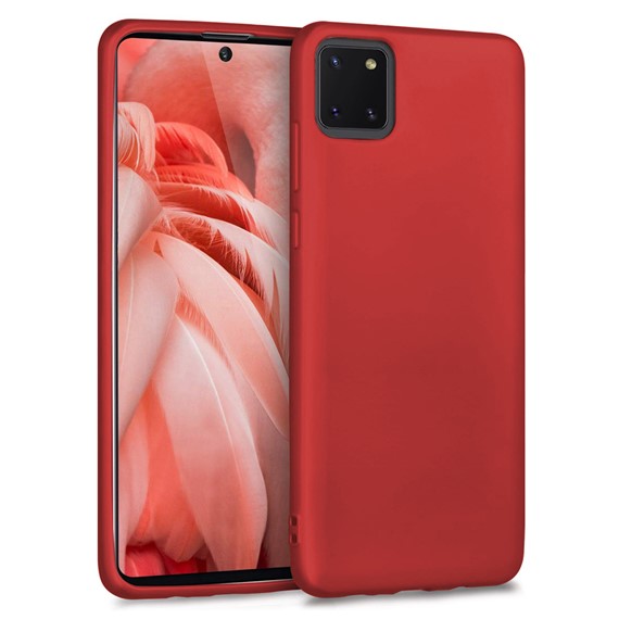 Microsonic Matte Silicone Samsung Galaxy A81 Note 10 Lite Kılıf Kırmızı 1