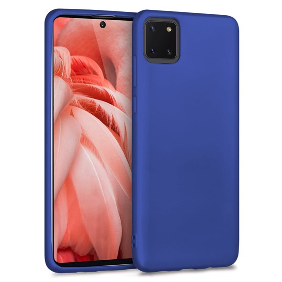 Microsonic Matte Silicone Samsung Galaxy A81 Note 10 Lite Kılıf Lacivert 1