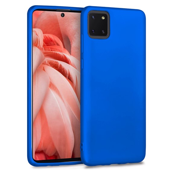 Microsonic Matte Silicone Samsung Galaxy A81 Note 10 Lite Kılıf Mavi 1