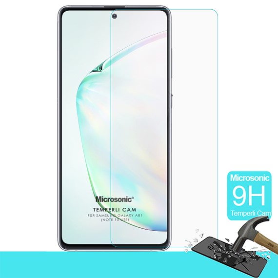 Microsonic Samsung Galaxy A81 Temperli Cam Ekran Koruyucu 1