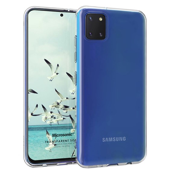 Microsonic Samsung Galaxy A81 Kılıf Transparent Soft Beyaz 1