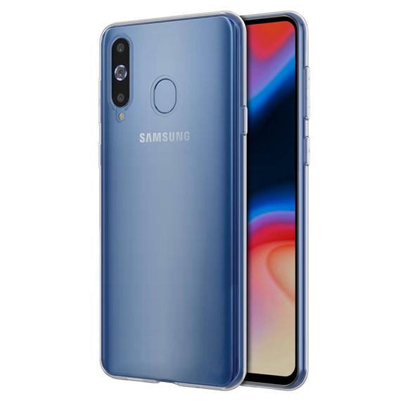 Microsonic Samsung Galaxy A8s Kılıf Transparent Soft Beyaz 1