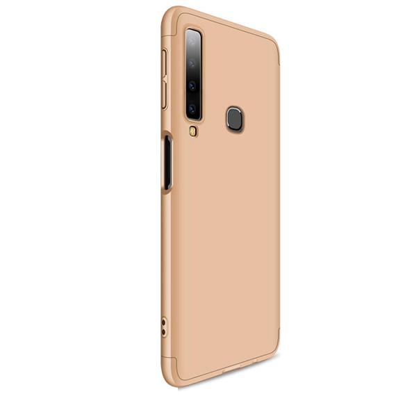 Microsonic Samsung Galaxy A9 2018 Kılıf Double Dip 360 Protective Gold 2