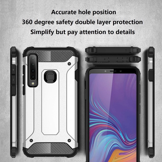 Microsonic Samsung Galaxy A9 2018 Kılıf Rugged Armor Kırmızı 4