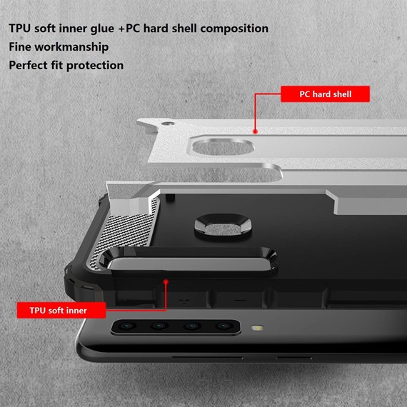 Microsonic Samsung Galaxy A9 2018 Kılıf Rugged Armor Kırmızı 5