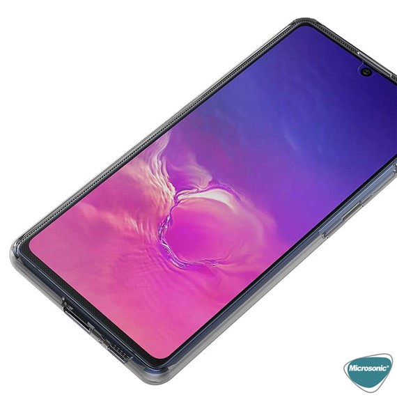 Microsonic Samsung Galaxy A91 Kılıf 6 tarafı tam full koruma 360 Clear Soft Şeffaf 5