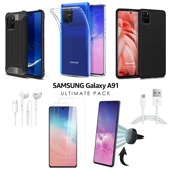 Microsonic Samsung Galaxy A91 Kılıf Aksesuar Seti 1