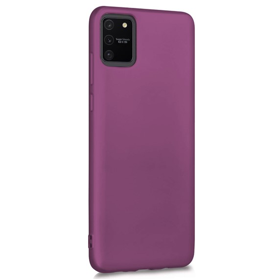 Microsonic Matte Silicone Samsung Galaxy A91 S10 Lite Kılıf Mor 2