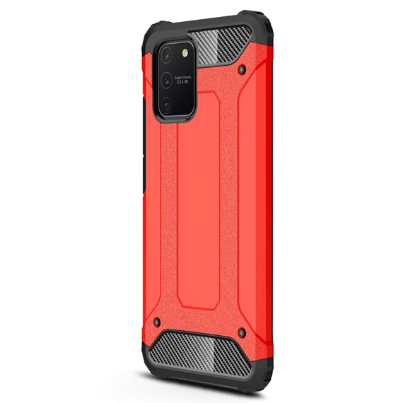 Microsonic Samsung Galaxy A91 S10 Lite Kılıf Rugged Armor Kırmızı 2