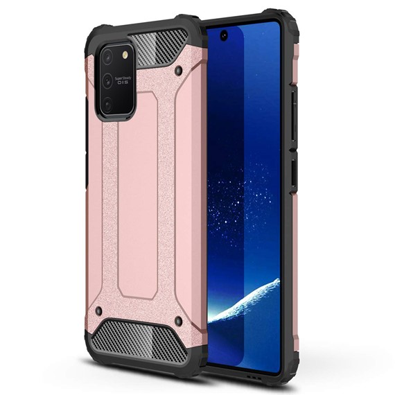 Microsonic Samsung Galaxy A91 S10 Lite Kılıf Rugged Armor Rose Gold 1