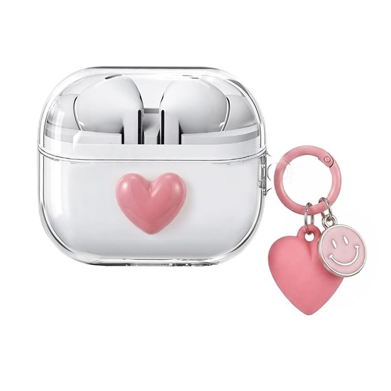 Microsonic Samsung Galaxy Buds 3 FE Kılıf Figure Series Sweet Heart Pembe 1