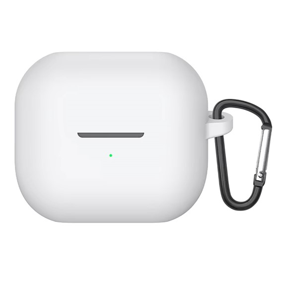Microsonic Samsung Galaxy Buds 3 Pro Kılıf Askılı Mat Silikon Beyaz 1