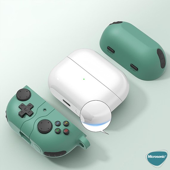 Microsonic Samsung Galaxy Buds 3 Pro Kılıf Cartoon Figürlü Silikon Retro Gameboy Siyah 6