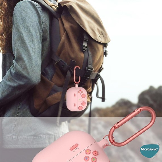 Microsonic Samsung Galaxy Buds 3 Pro Kılıf Cartoon Figürlü Silikon Retro Gameboy Siyah 7