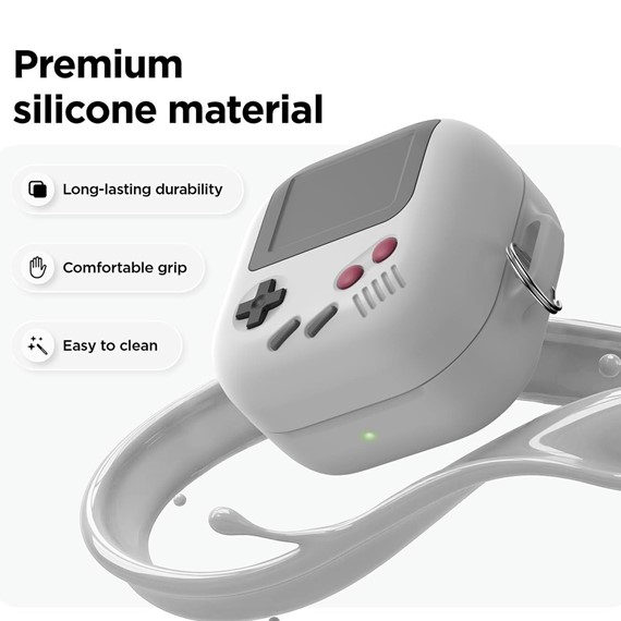 Microsonic Samsung Galaxy Buds 4 Kılıf Cartoon Figürlü Silikon Crtn-Fgr-Rtr-Gmby-Gri 2