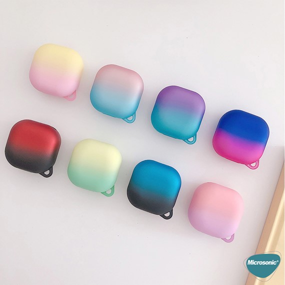 Microsonic Samsung Galaxy Buds 2 Kılıf Degrade Rubber Mavi Mor 3