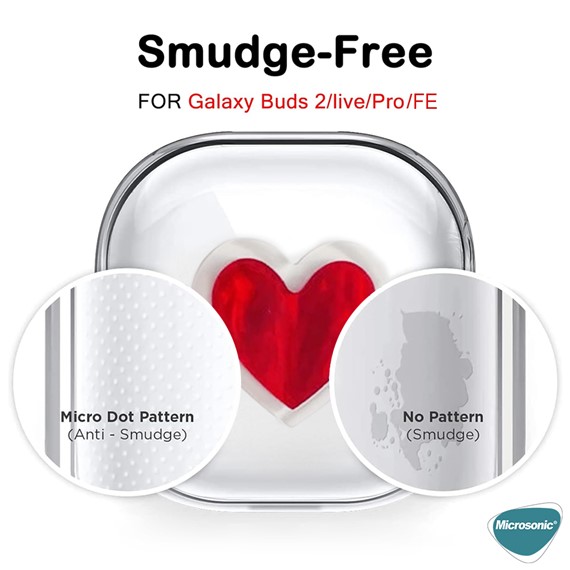 Microsonic Samsung Galaxy Buds Pro Kılıf Heartfelt Transparency Şeffaf 3