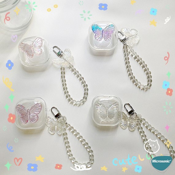 Microsonic Samsung Galaxy Buds FE Kılıf Rabbit Figürlü Şeffaf 4