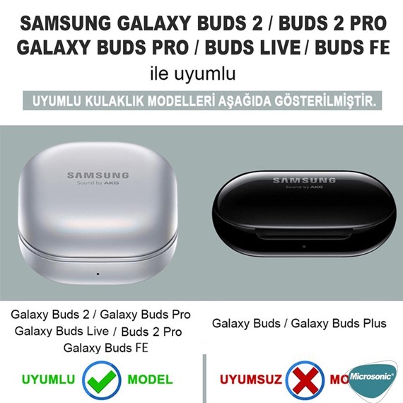 Microsonic Samsung Galaxy Buds 2 Pro Kılıf Butterfly Figürlü Şeffaf 2