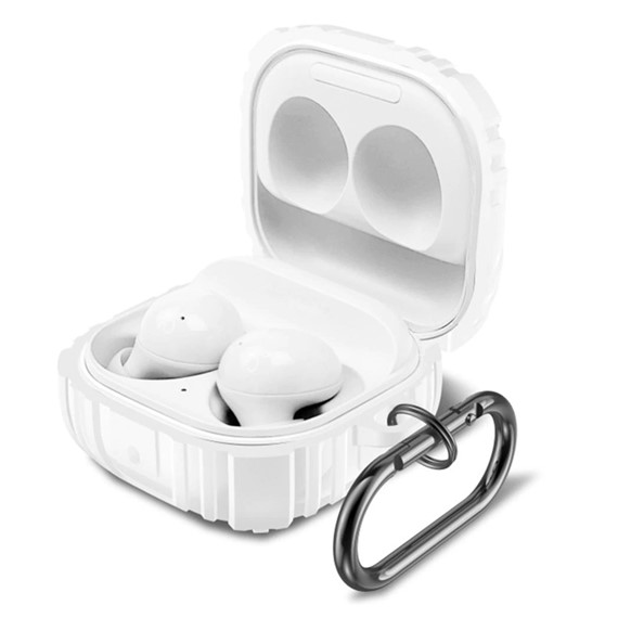 Microsonic Samsung Galaxy Buds Pro Kılıf Military Darbe Emici Askılık Beyaz 2