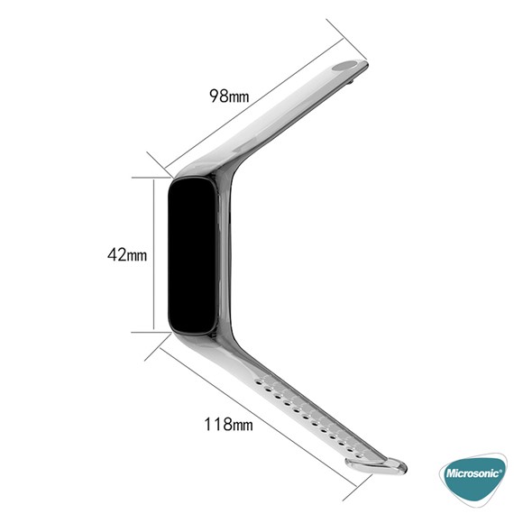 Microsonic Samsung Galaxy Fit 2 R220 Kordon Transparent Clear Band Füme 5