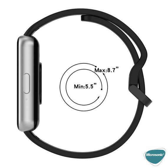 Microsonic Samsung Galaxy Fit 3 Kordon Silicone Sport Band Kırmızı 5