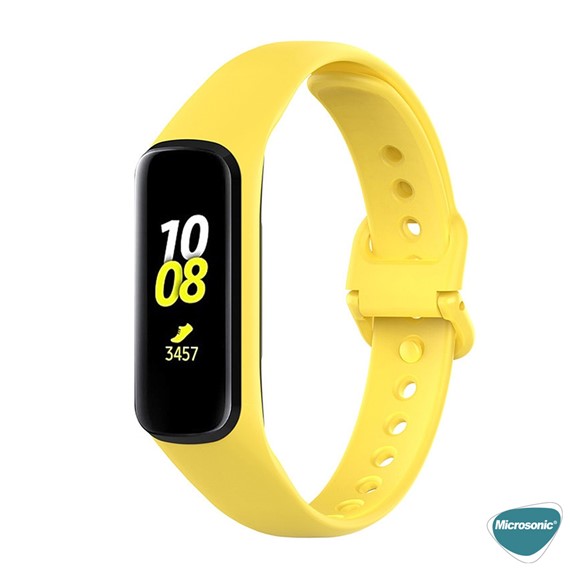 Microsonic Samsung Galaxy Fit e R375 Silikon Kordon Sarı 2