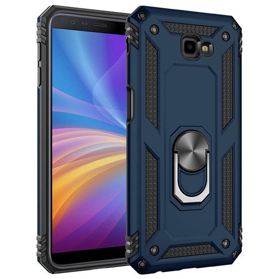 Microsonic Samsung Galaxy J4 Core Kılıf Military Ring Holder Lacivert 1