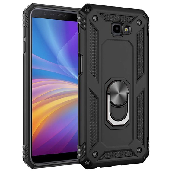 Microsonic Samsung Galaxy J4 Core Kılıf Military Ring Holder Siyah 1